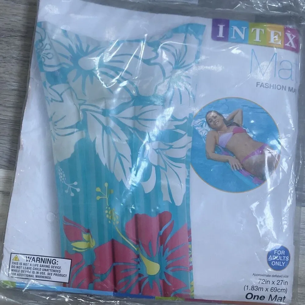 Intex Fashion Mat Inflatable Raft Pool Beach Ocean Float Device Floral  New